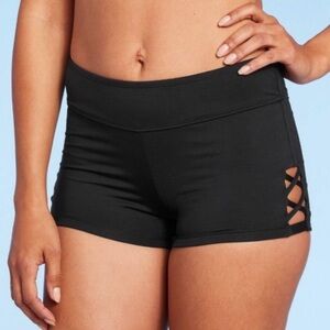 Kona Sol Swim Short Boyshort Women’s Size Medium Black NWT
